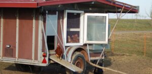 Hühnermobil mit automatischer Hühnerklappe