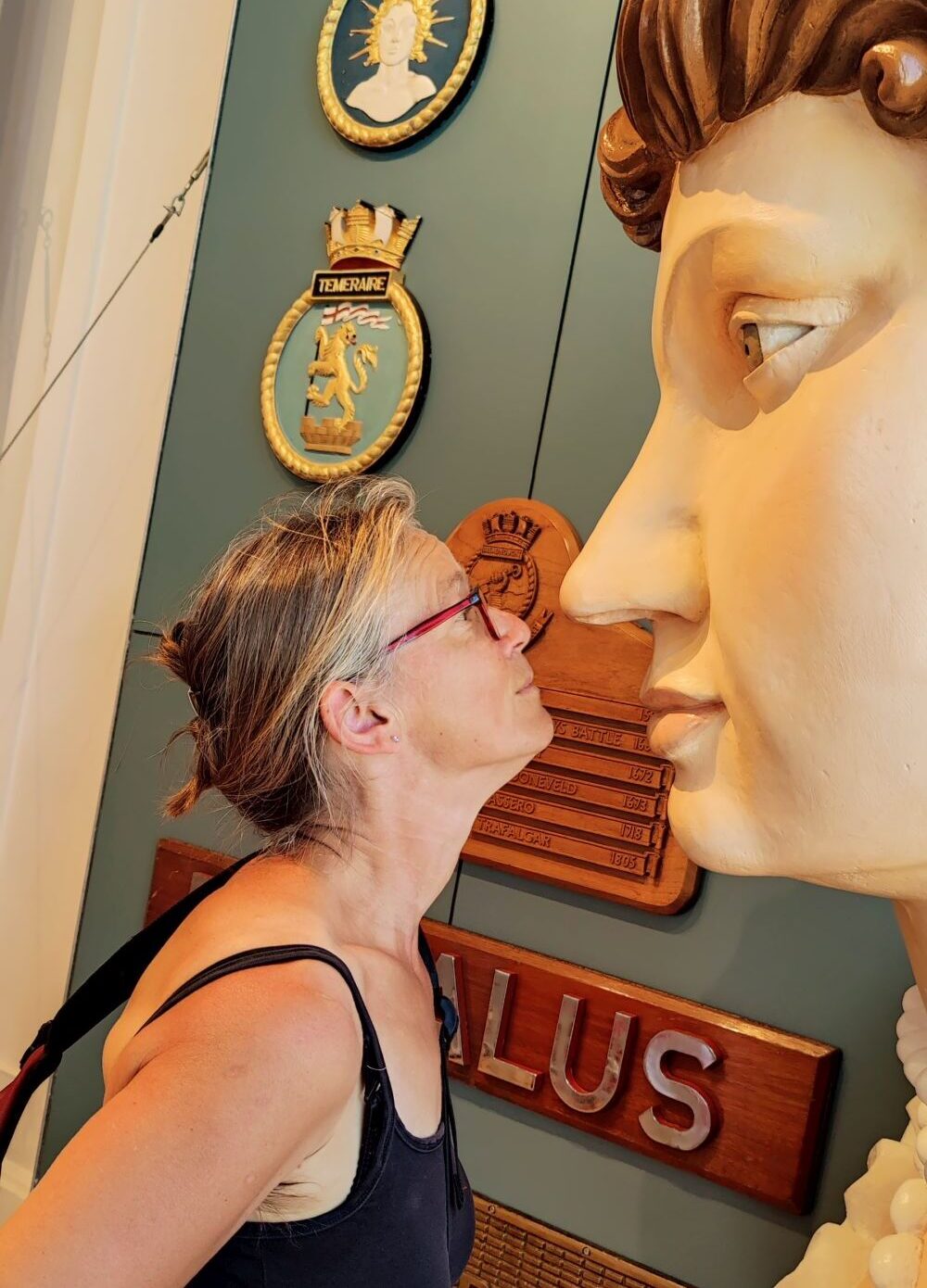 Galionsfigur Queen Charlotte, Portsmouth Historic Dockyard, Großbritannien