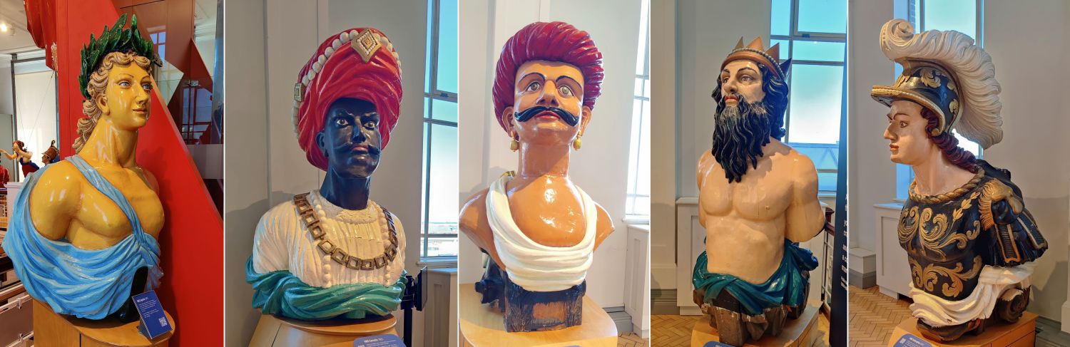 Galionsfiguren, Portsmouth Historic Dockyard, Großbritannien