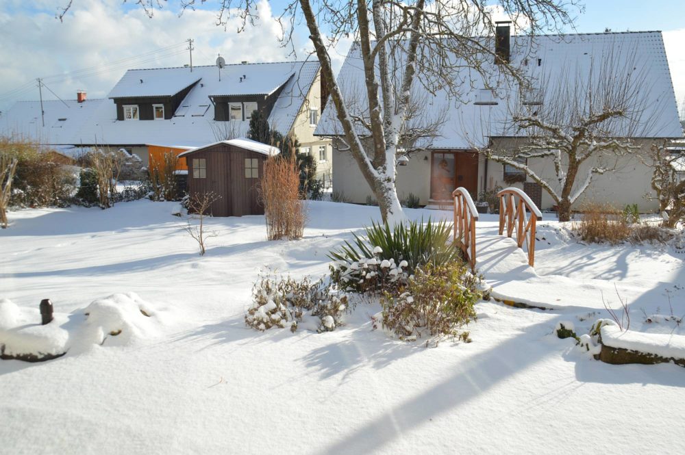 Garten im Schnee
