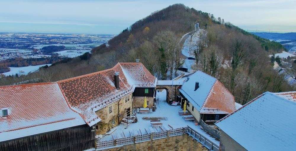 Vorburg der Burg Hohenrechberg, Deutschland