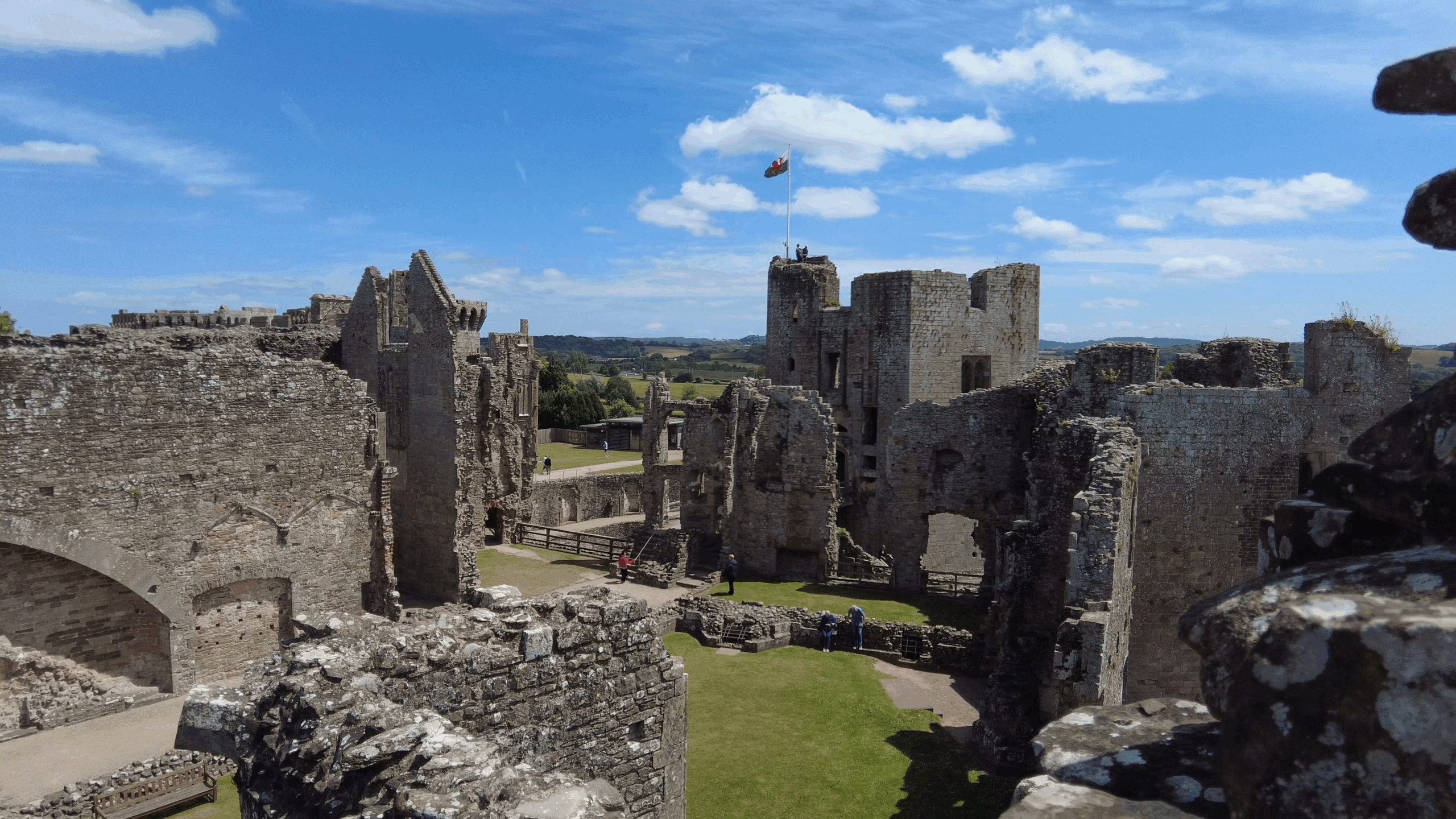 Raglan Castle Wales Großbritannien